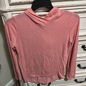 Pink Hooded Long Sleeve Top
